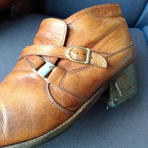 Vintage Distressed Leather Ankle Boots Men's Size 9/10 Made in Italy - Picture 10 of 11